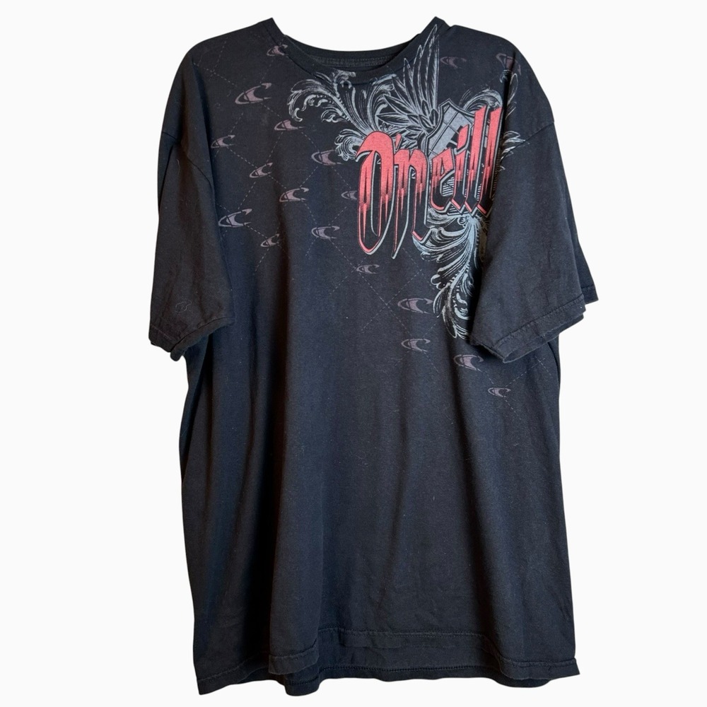 O'NEILL Surf Company Y2K Black T-shirt Size XXL Great-100% Cotton